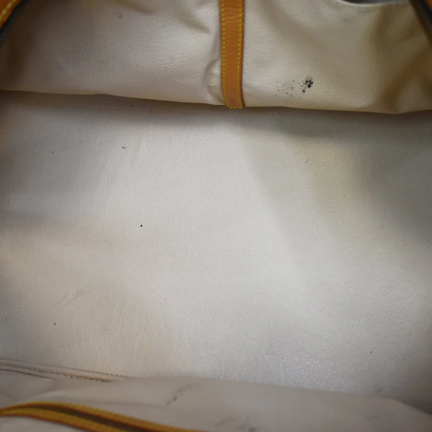 LOUIS VUITTON Vintage Sac Sport Monogram Canvas Boston Travel Bag Brown