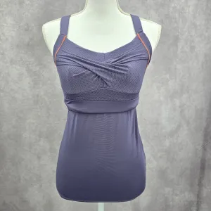 Lucky In Love Purple Crisscross Activewear Racerback Tank Tom Small