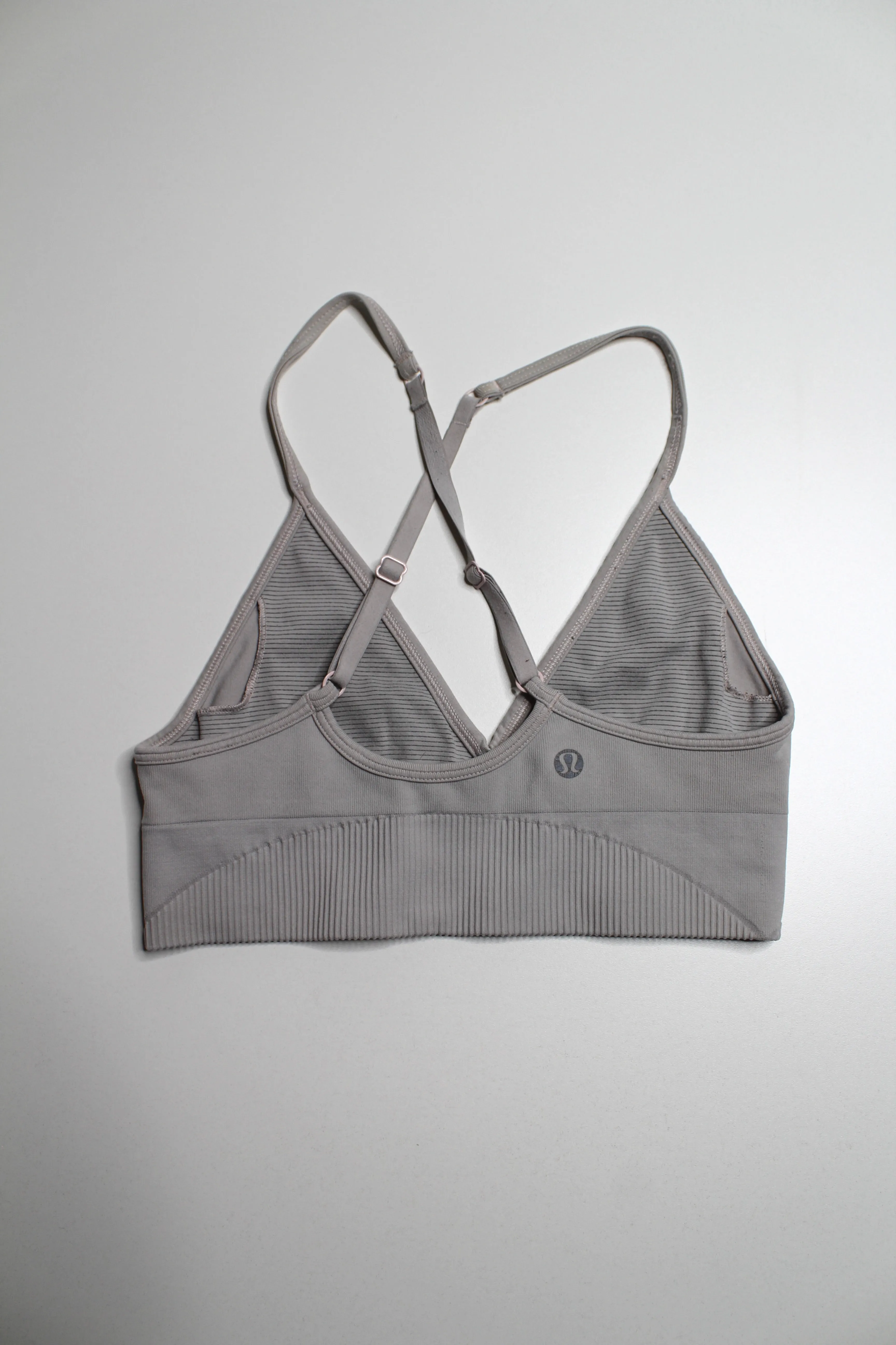 Lululemon light grey 'ebb to street' bra, no size. fits like size 6
