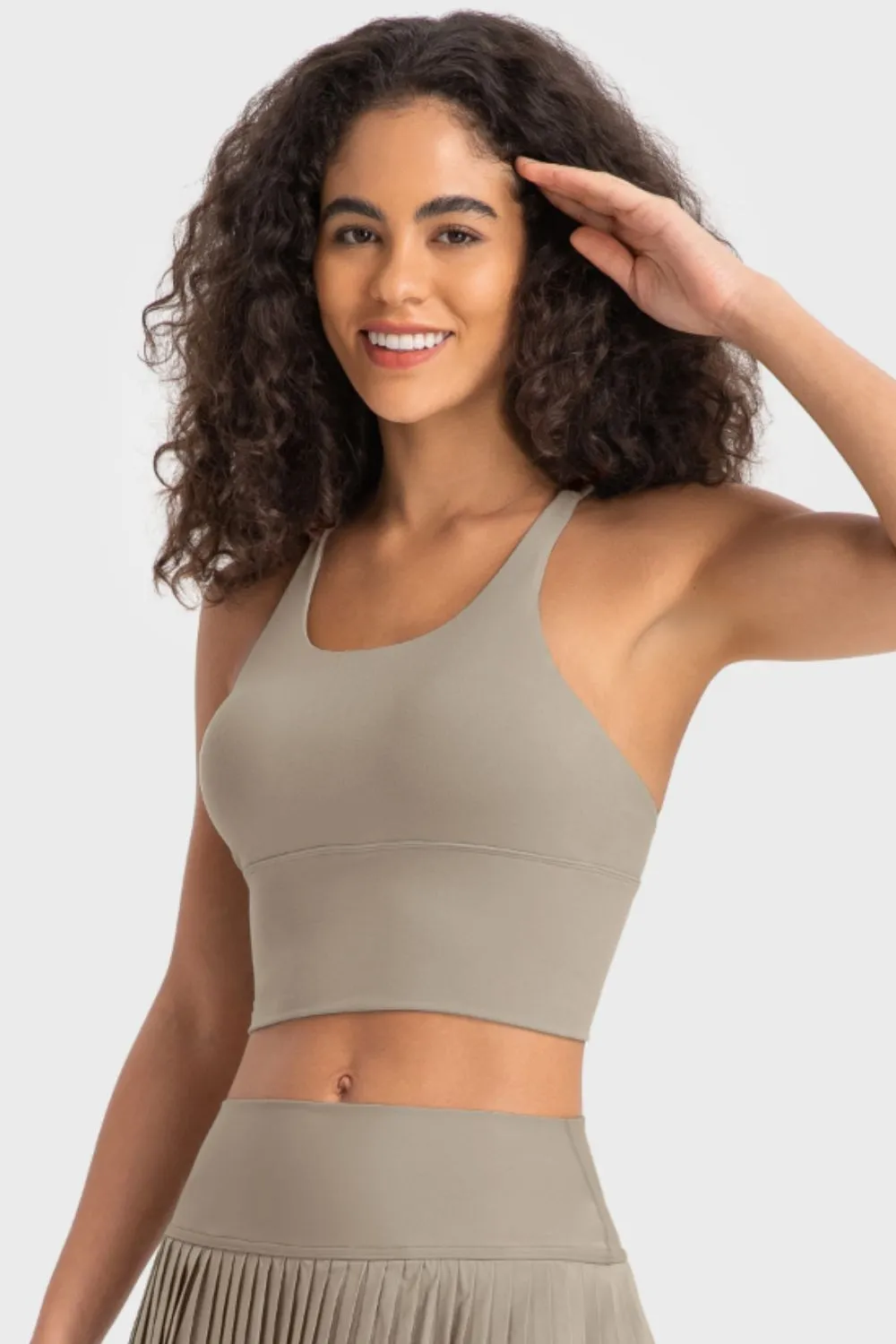 Luna Crisscross Back Ladder Detail Sports Bra