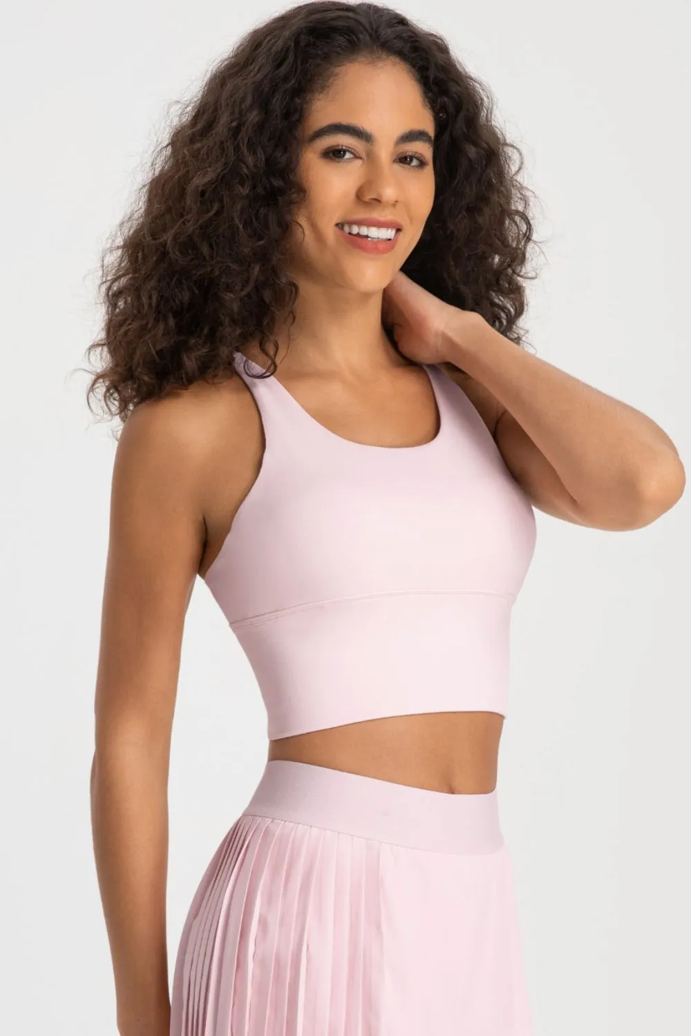 Luna Crisscross Back Ladder Detail Sports Bra