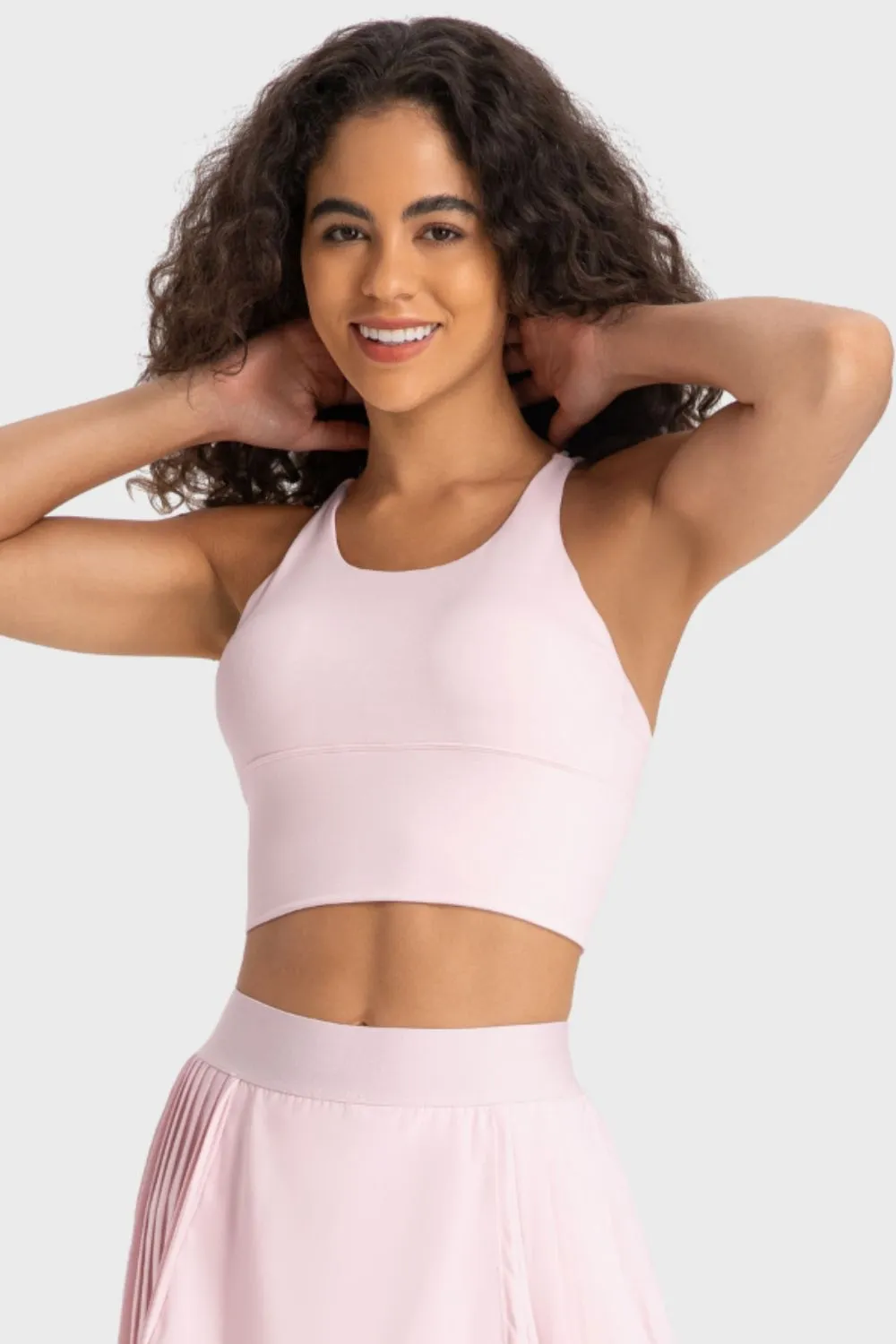 Luna Crisscross Back Ladder Detail Sports Bra