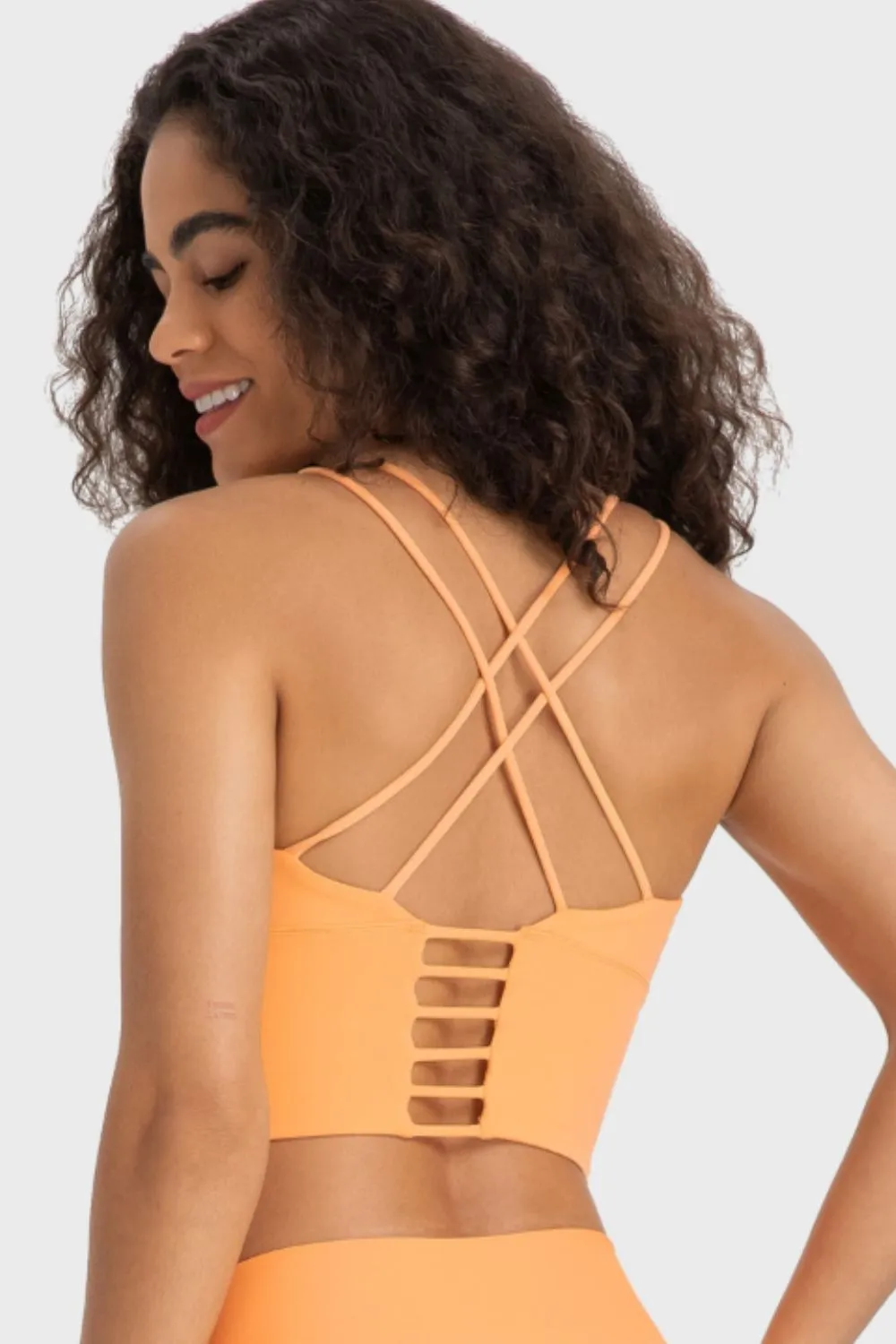 Luna Crisscross Back Ladder Detail Sports Bra