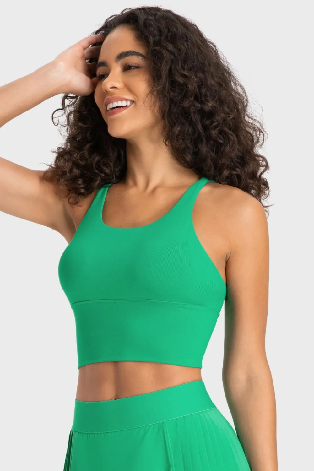 Luna Crisscross Back Ladder Detail Sports Bra