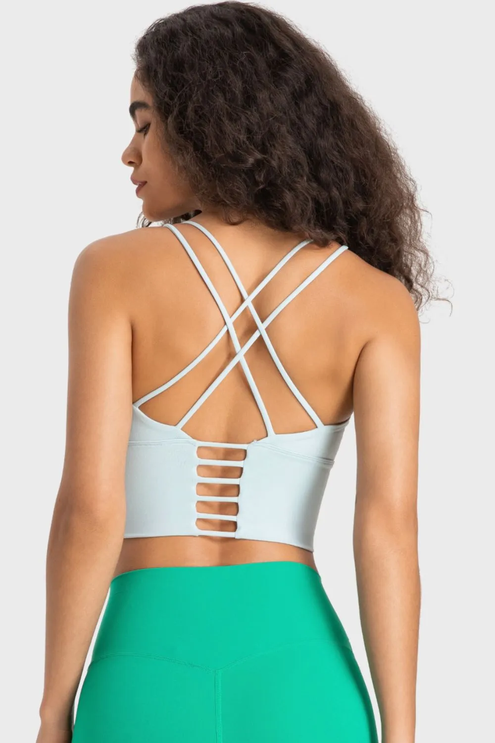 Luna Crisscross Back Ladder Detail Sports Bra
