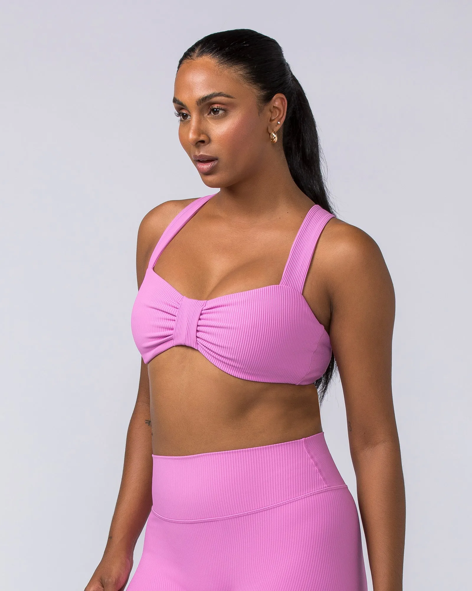 Lush Rib Bralette - Fondant Pink