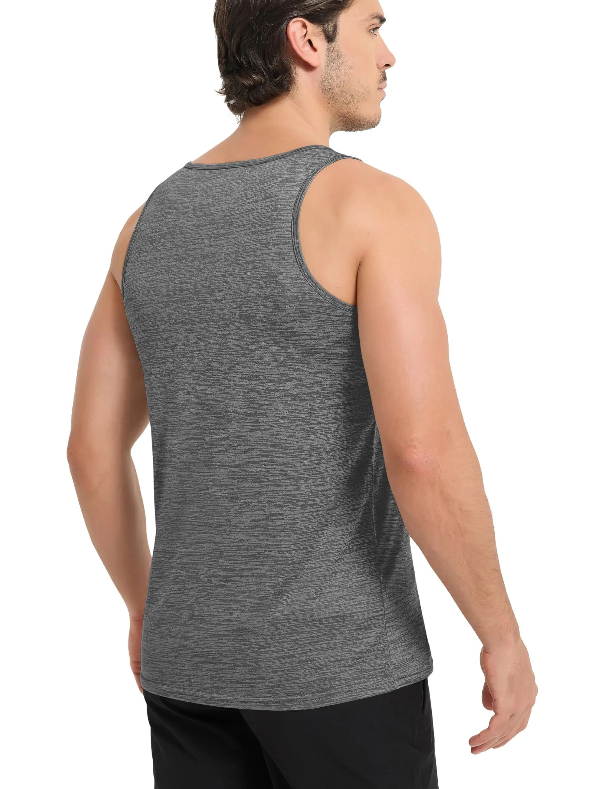 MAGCOMSEN Gym Tank Top Men T Shirts for Men Workout Shirts Sleeveless Athletic Shirts for Men Gym Tank Top Summer Tank Top Tee Dark Grey