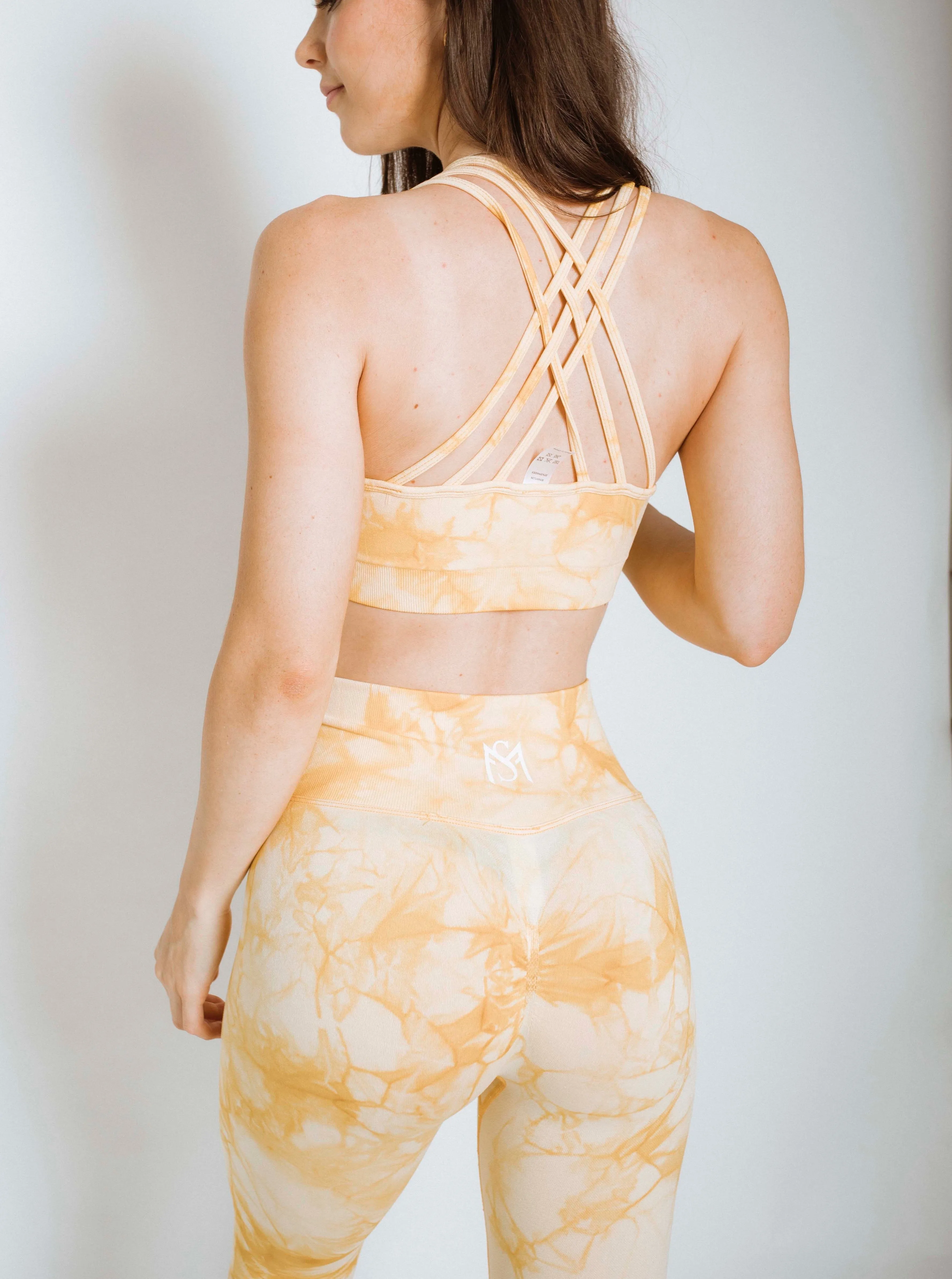Marble 2.0 Yellow Sport Bra