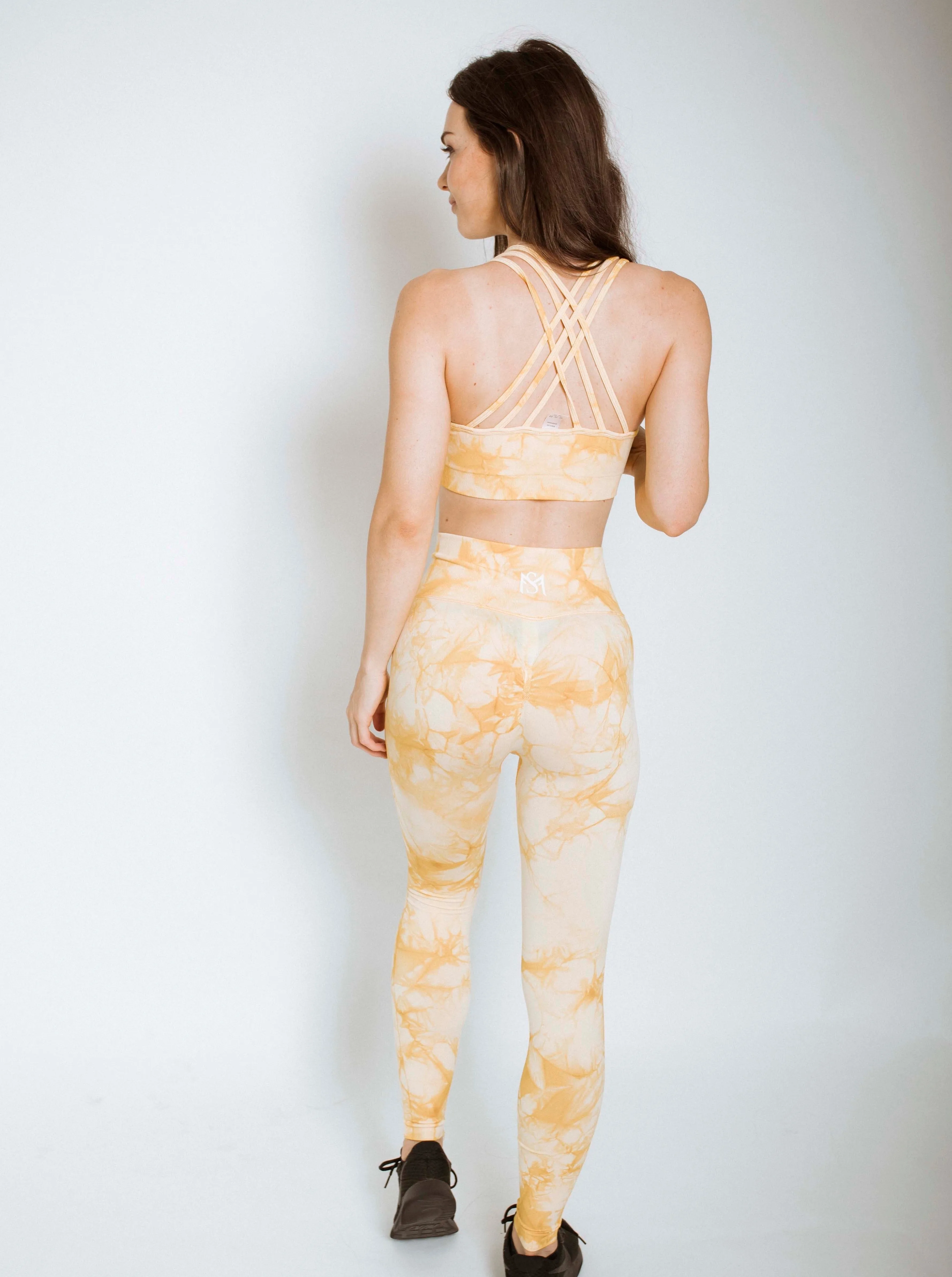 Marble 2.0 Yellow Sport Bra