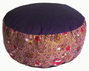 Meditation Cushion Zafu Pillow - Buckwheat and Kapok Fill - Indochine Purple