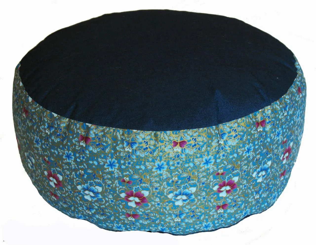 Meditation Cushion Zafu Pillow - Buckwheat and Kapok Fill - Indochine Purple