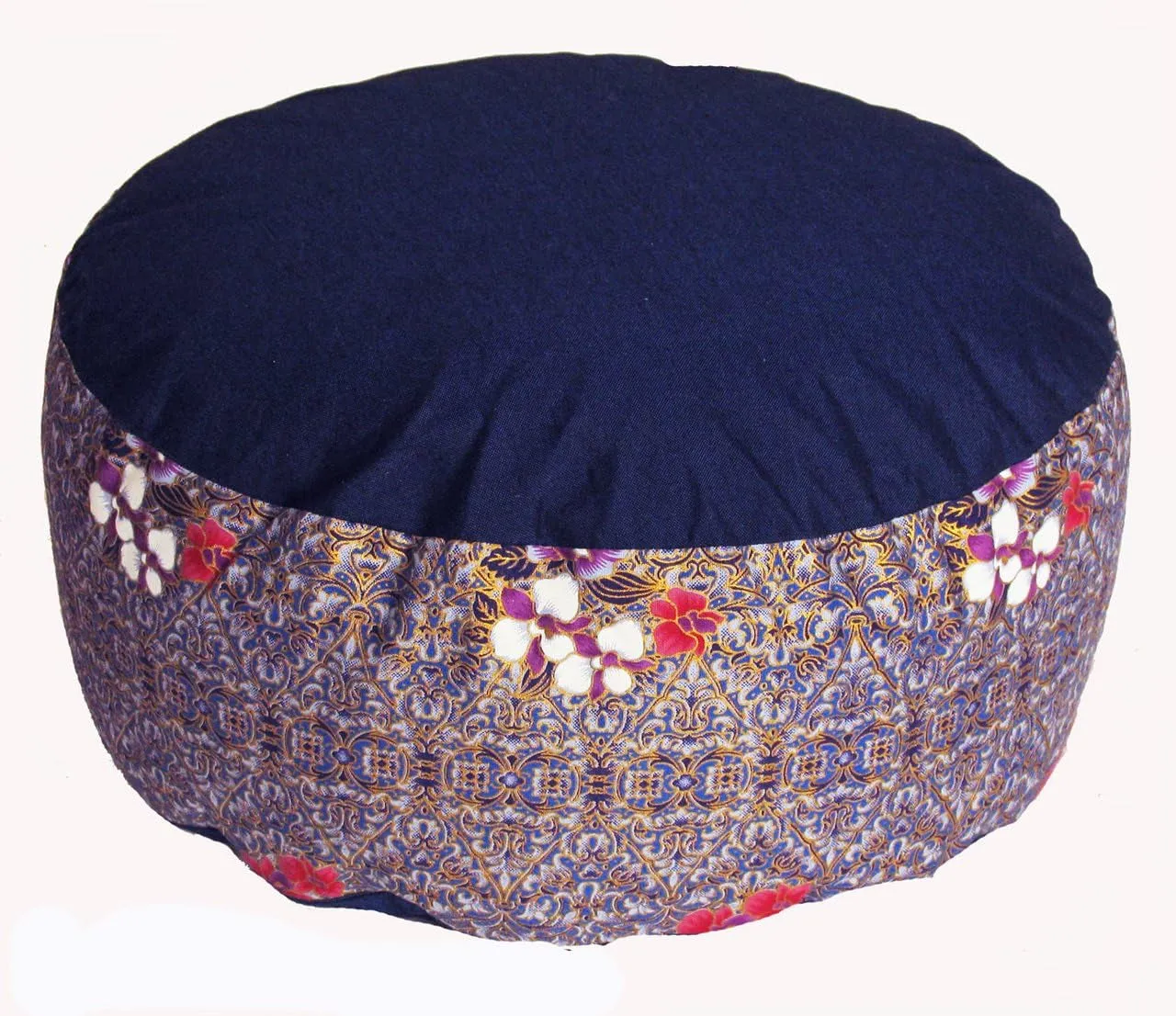 Meditation Cushion Zafu Pillow - Buckwheat and Kapok Fill - Indochine Purple