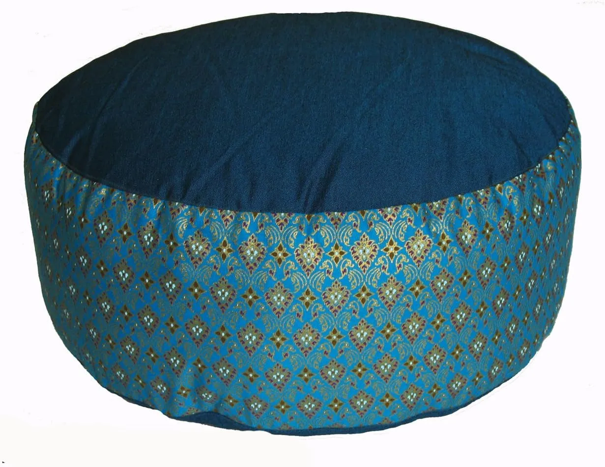 Meditation Cushion Zafu Pillow - Buckwheat and Kapok Fill - Indochine Purple