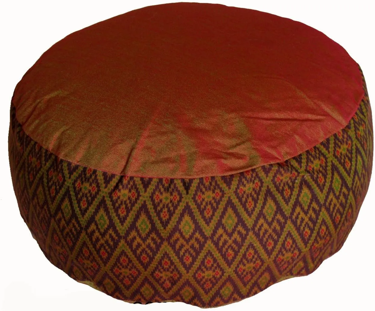 Meditation Cushion Zafu Pillow - Buckwheat and Kapok Fill - Indochine Purple