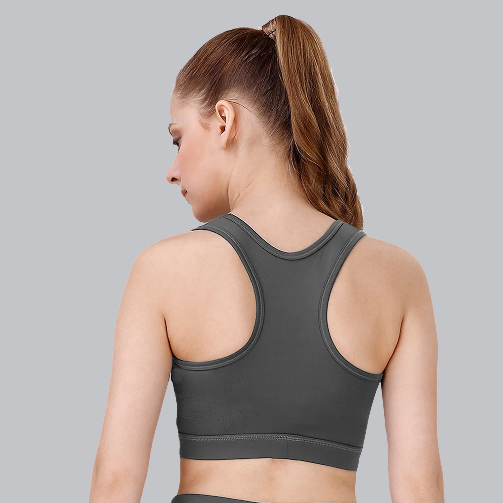Medium Impact Racerback Sports Bra with Removable Cups
