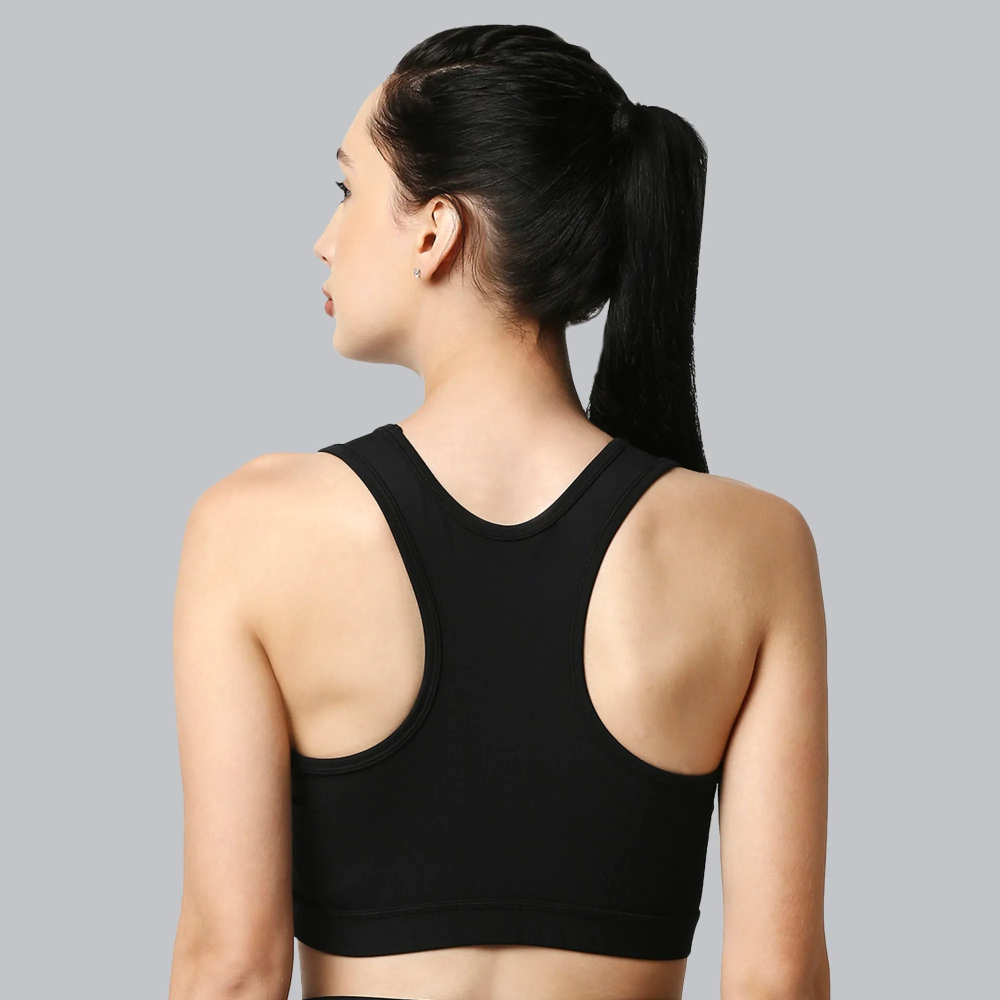 Medium Impact Racerback Sports Bra with Removable Cups