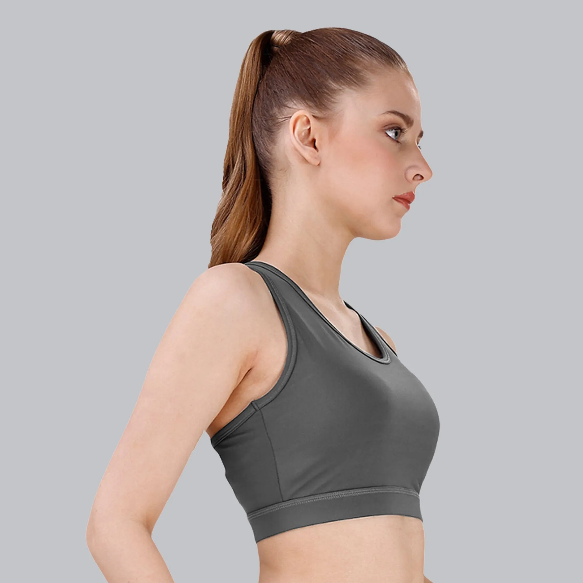 Medium Impact Racerback Sports Bra with Removable Cups