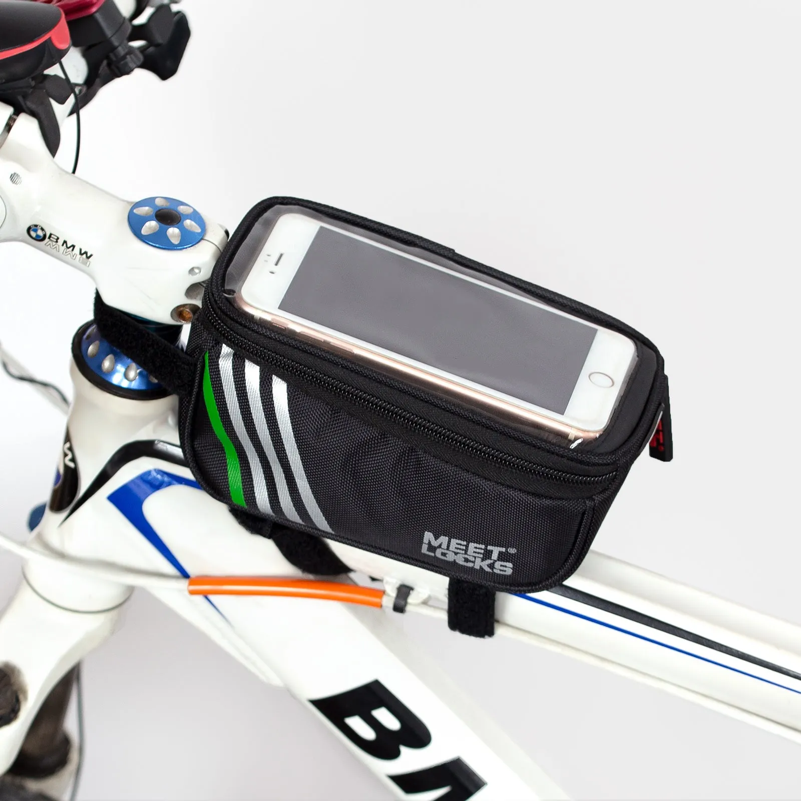 MEETLOCKS Bike Bags Cycling Front Frame Bag for Screen 5.7",BAG0004