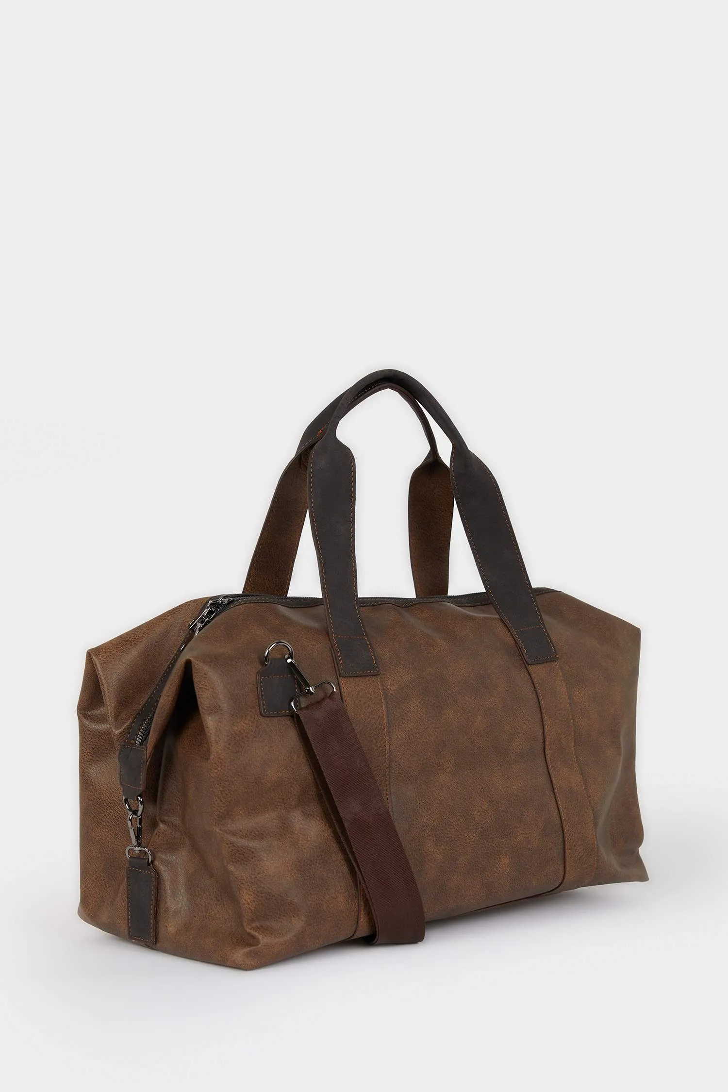 Men's Faux Leather Sports And Travel Bag