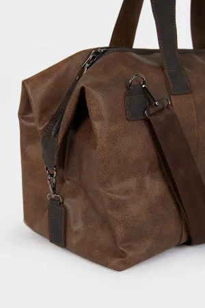 Men's Faux Leather Sports And Travel Bag