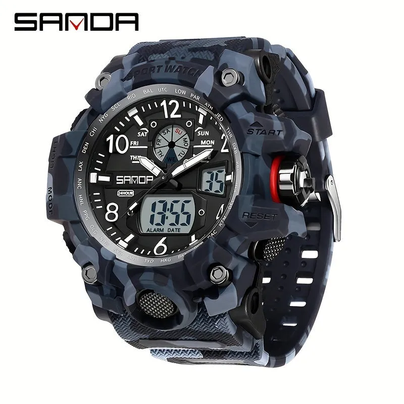 Men's Watch Camouflage Outdoor Multifunctional Night Light Watch, FS
