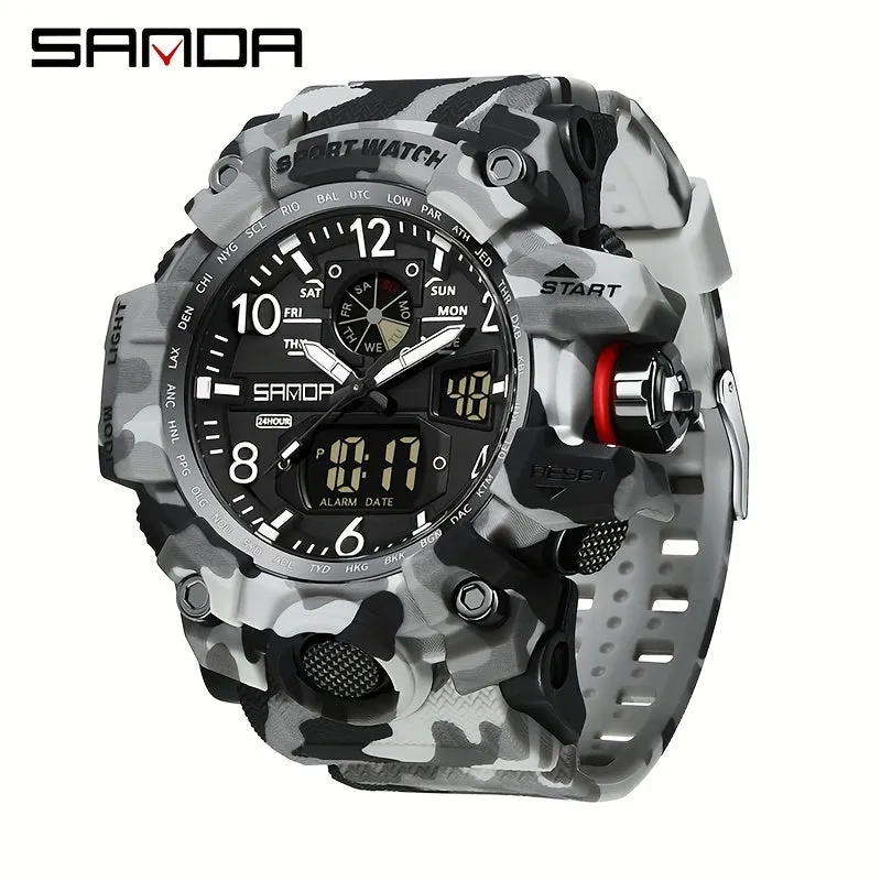 Men's Watch Camouflage Outdoor Multifunctional Night Light Watch, FS