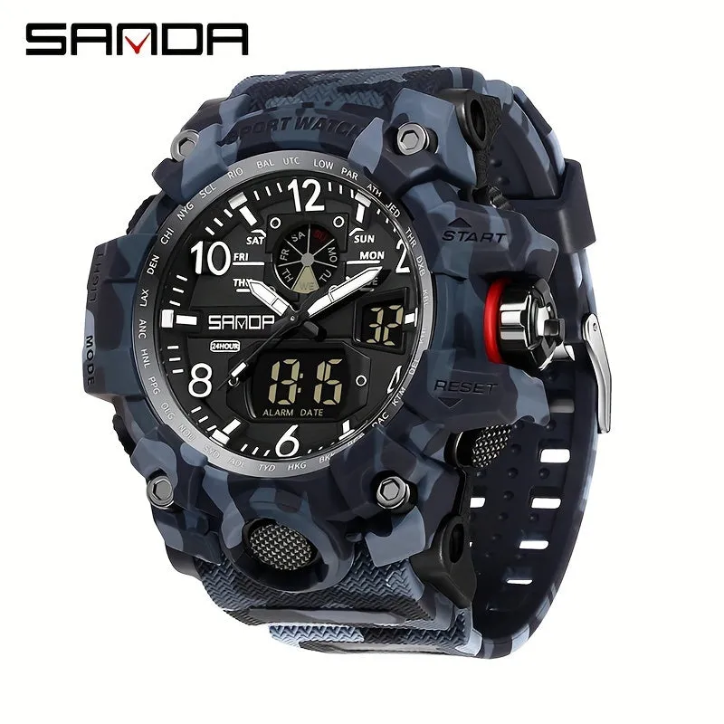 Men's Watch Camouflage Outdoor Multifunctional Night Light Watch, FS