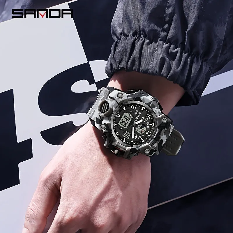 Men's Watch Camouflage Outdoor Multifunctional Night Light Watch, FS
