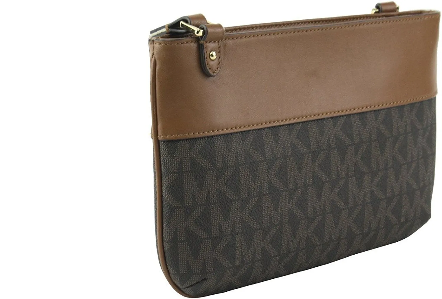 Michael Kors Jet Set Sport East West Leather Bag Handbag Purse Dark Brown NEW