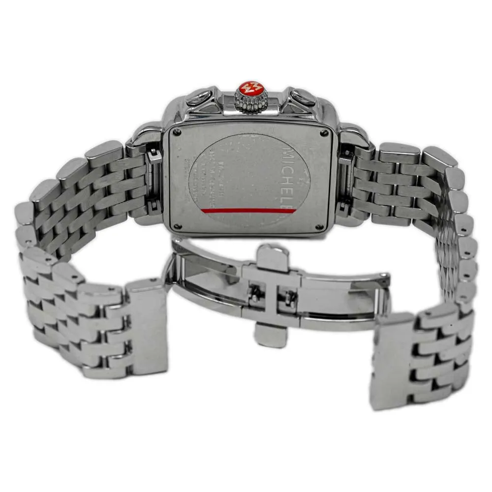 Michele Ladies Deco Day Stainless Steel 33mm Chronograph MOP Stick Dial Watch Reference #: MW06P01A1025