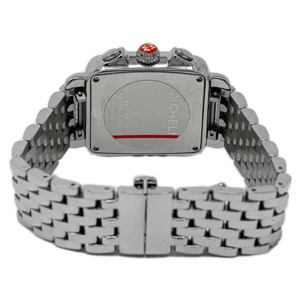 Michele Ladies Deco Day Stainless Steel 33mm Chronograph MOP Stick Dial Watch Reference #: MW06P01A1025