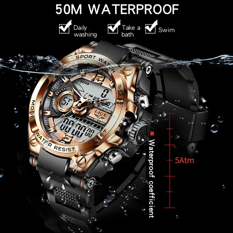 Military LED Sports Watch - 50m Waterproof