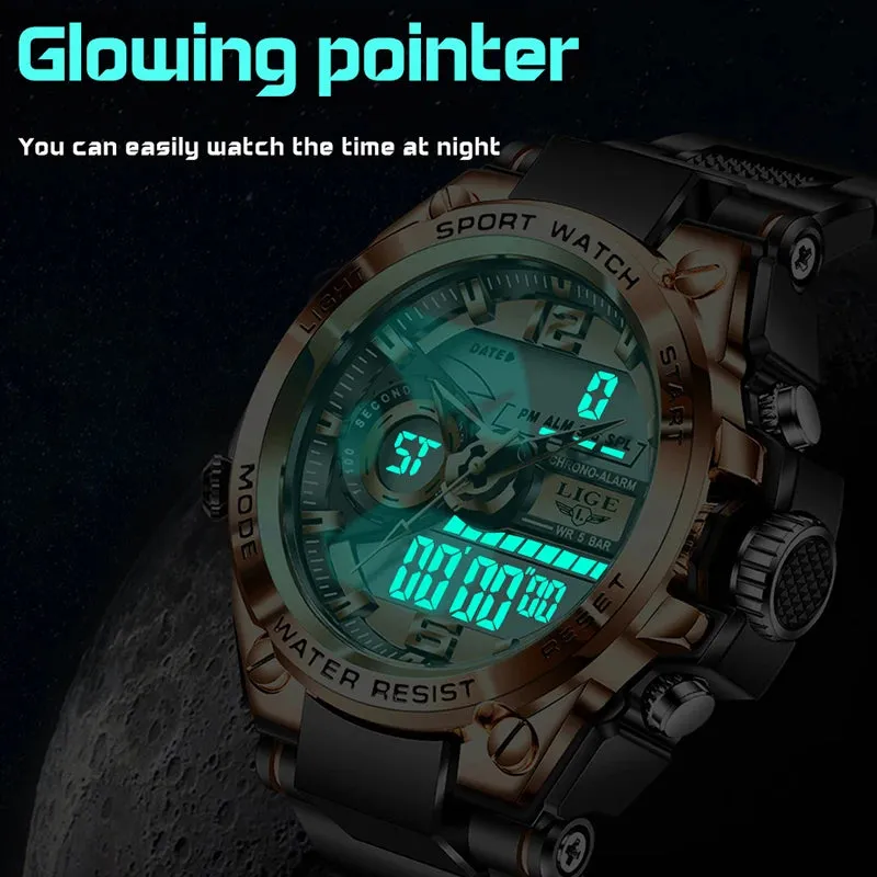 Military LED Sports Watch - 50m Waterproof