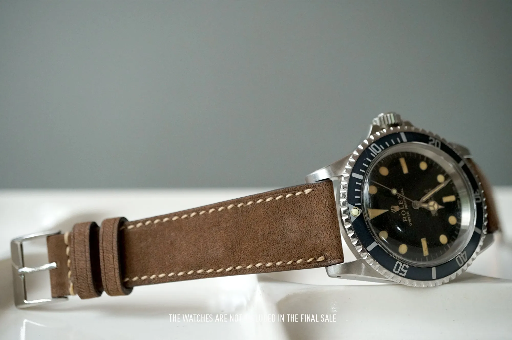 MOCHA NUBUCK CUSTOM MADE STRAP - FULL STITCHED