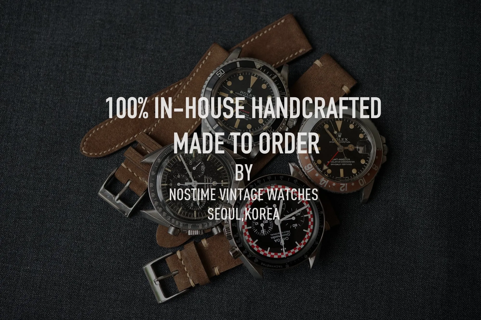 MOCHA NUBUCK CUSTOM MADE STRAP - FULL STITCHED