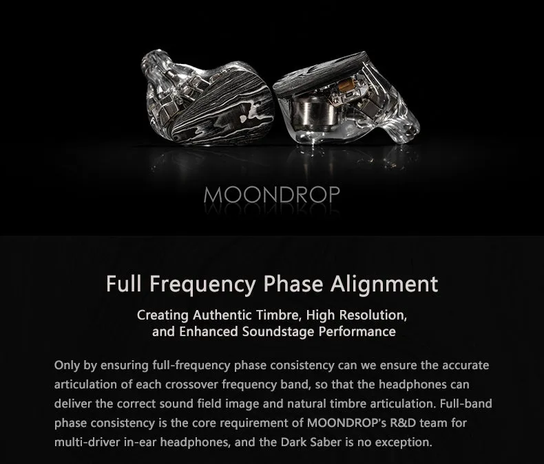 Moondrop Dark Saber Hybrid Reference IEM (Apos Certified Refurbished)