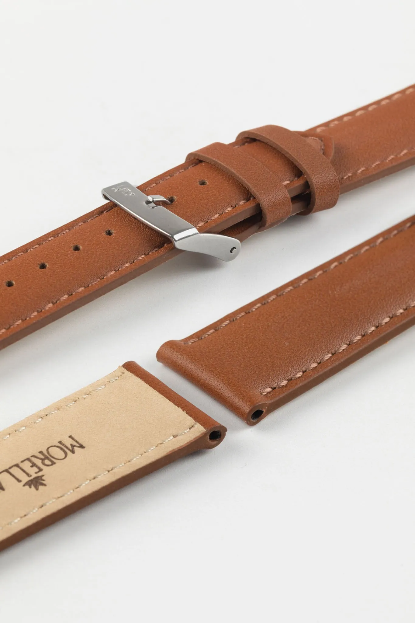 Morellato GRAFIC Calfskin Leather Performance Watch Strap in GOLD BROWN