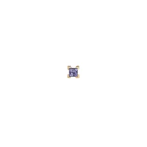 métier / mini claw-set princess gemstone stud earring - single