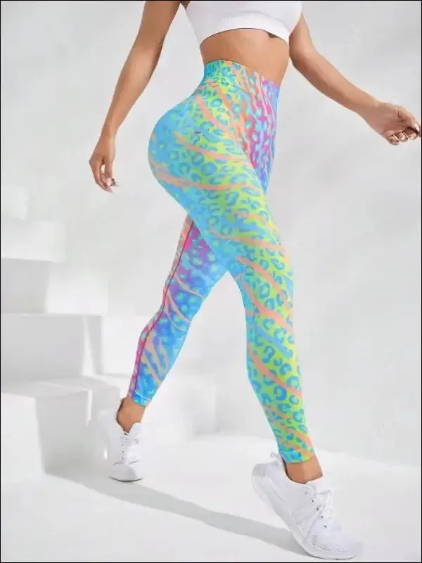 New 3d printed seamless leggings for women - high waist, fitness push up gym tights