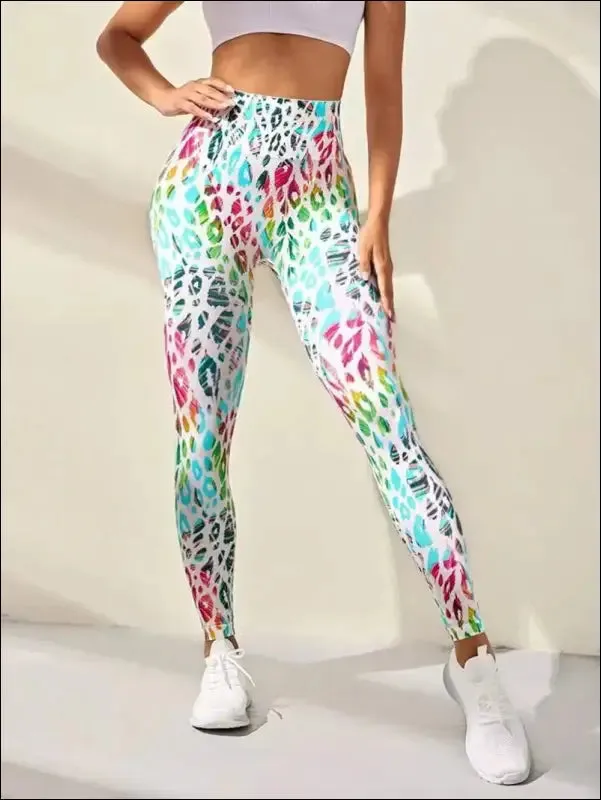 New 3d printed seamless leggings for women - high waist, fitness push up gym tights