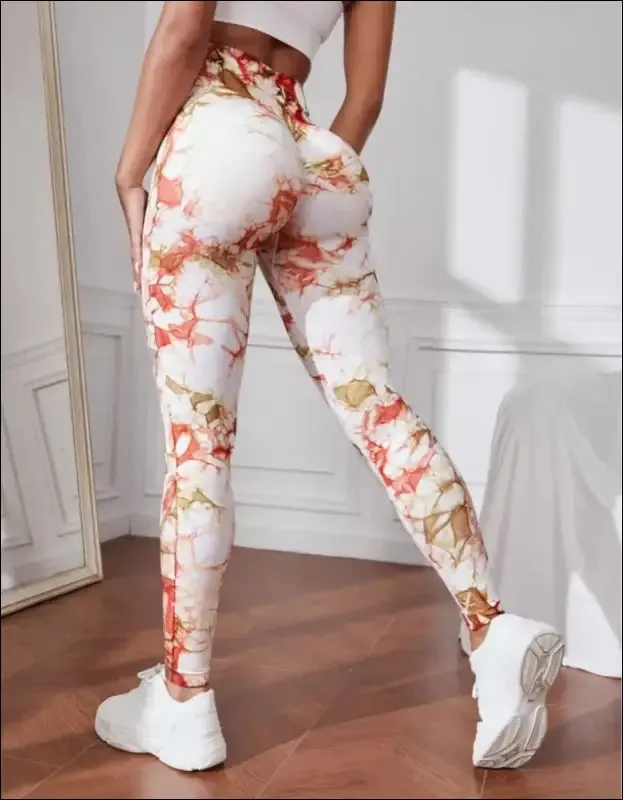New 3d printed seamless leggings for women - high waist, fitness push up gym tights