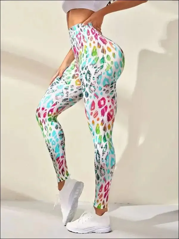 New 3d printed seamless leggings for women - high waist, fitness push up gym tights