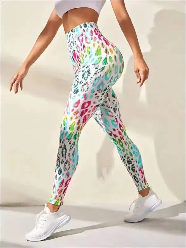 New 3d printed seamless leggings for women - high waist, fitness push up gym tights