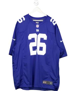 Nike Blue New York Giants Saquon Barkley Home Game Nfl Jersey UK XXL