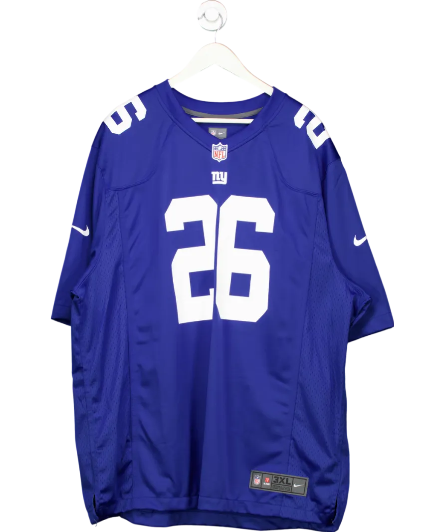 Nike Blue New York Giants Saquon Barkley Home Game Nfl Jersey UK XXL