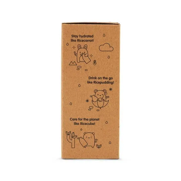 Noodoll Stainless Steel Bottle - Ricecarrot Rabbit - Pink