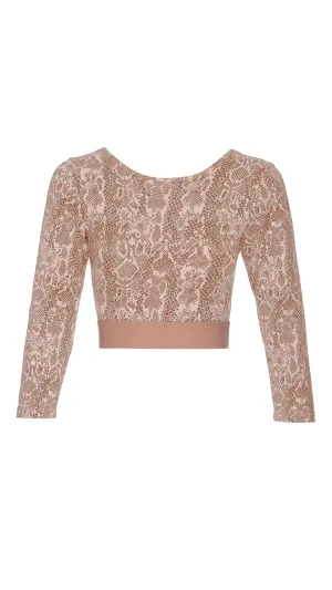 OLYMPIA ACTIVEWEAR MIRA CROP TOP | SNAKE