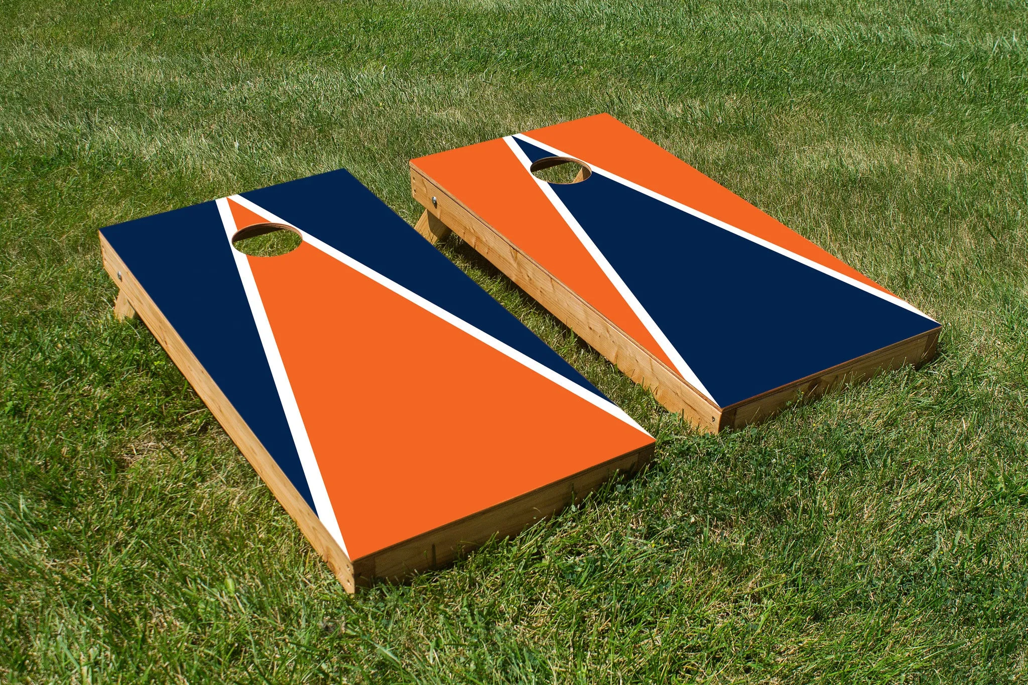 Orange, Navy and White