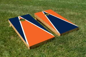 Orange, Navy and White