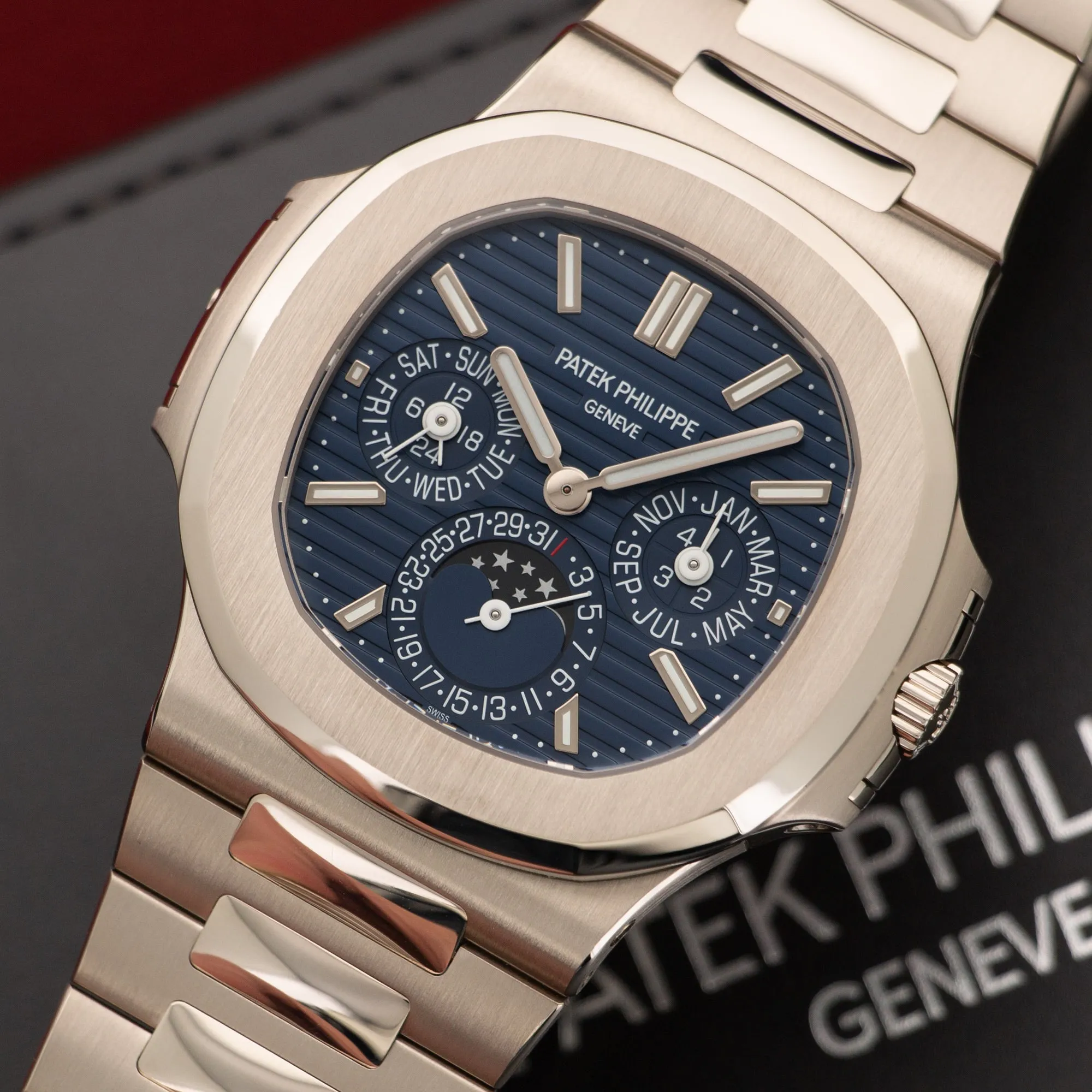 Patek Philippe White Gold Nautilus Perpetual Calendar Watch Ref. 5740